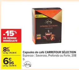 Carrefour Capsules de café CARREFOUR SELECTION offre