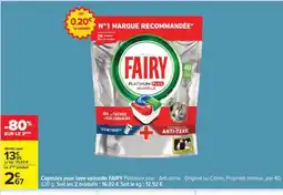 Carrefour FAIRY Platinum Plus Capsules offre