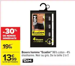 Carrefour Boxers Homme Ecodim offre