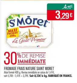 Match ST MÔRET Fromage frais nature offre