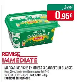 Match CARREFOUR CLASSIC’ Margarine riche en Omega 3 offre