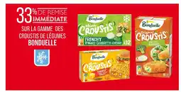 Match Bonduelle 33% de remise immédiate sur la gamme des croustis de légumes Bonduelle offre