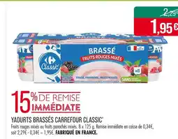 Match CARREFOUR CLASSIC Yaourts brassés fruits rouges mixés offre