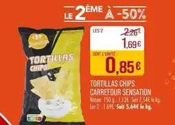 Match CARREFOUR SENSATION Tortillas Chips offre