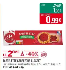 Match Carrefour Classic' Tartelette offre