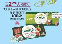Match Boursin Le 2ème à -50% sur la gamme des roulés pour apéritif Boursin offre