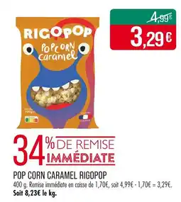 Match RIGOPOP Pop corn caramel offre