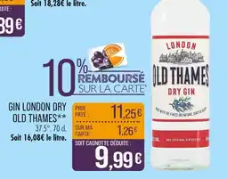 Match OLD THAMES Gin london dry offre