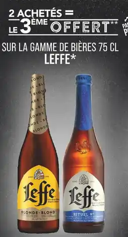 Match LEFFE 2 ACHETÉS = LE 3ÈME OFFERT SUR LA GAMME DE BIÈRES 75 CL LEFFE offre