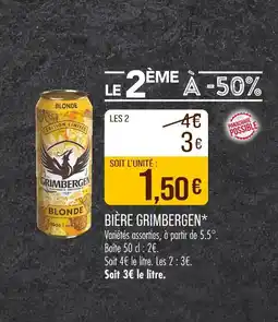 Match Grimbergen Bière offre