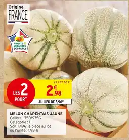Intermarché Melon Charentais Jaune offre