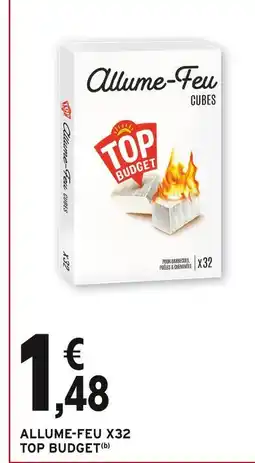 Intermarché TOP BUDGET Allume-Feu Cubes x32 offre