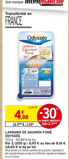 Intermarché ODYSSÉE Lardons de saumon fumé offre
