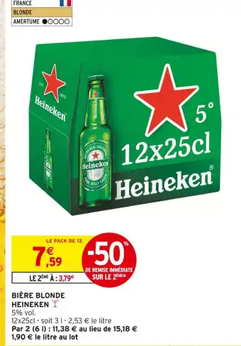Intermarché HEINEKEN Bière blonde offre