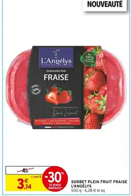 Intermarché L'ANGÉLYS Sorbet plein fruit fraise offre