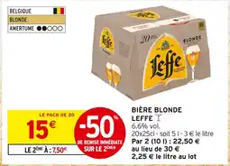 Intermarché LEFFE Bière blonde offre