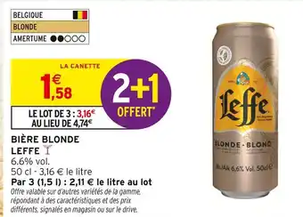 Intermarché LEFFE Bière blonde offre