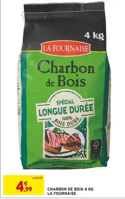 Intermarché La Fournaise Charbon de bois 4 kg offre