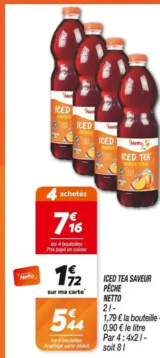 Netto Netto Iced tea saveur pêche offre