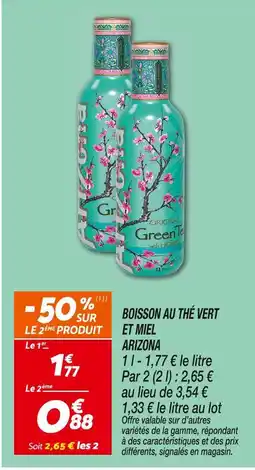 Netto Arizona BOISSON AU THÉ VERT ET MIEL offre
