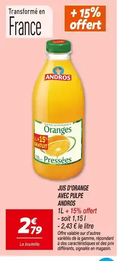 Netto ANDROS JUS D'ORANGE AVEC PULPE offre