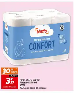 Netto Netto Papier toilette Confort triple épaisseur x12 offre