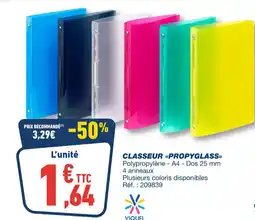 Bureau Vallée VIQUEL Classeur propyglass offre