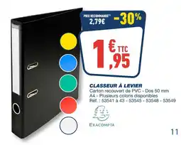 Bureau Vallée EXACOMPTA Classeur à levier offre