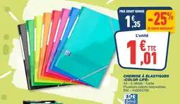 Bureau Vallée OXFORD Chemise à élastiques Color Life offre