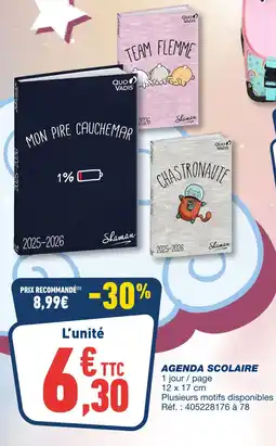 Bureau Vallée QUO VADIS Agenda scolaire offre