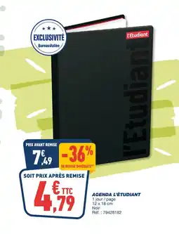 Bureau Vallée L’ÉTUDIANT Agenda offre