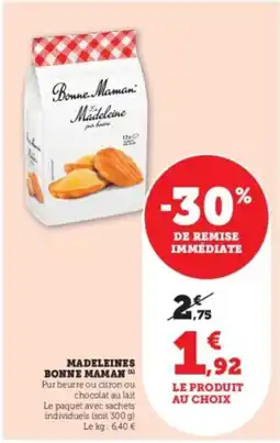 Super U Madeleines bonne maman offre
