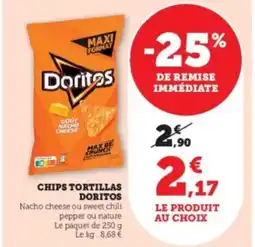 Super U Chips tortillas doritos offre