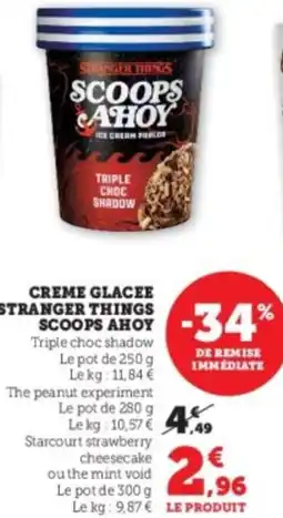 Super U Creme glacee stranger things scoops ahoy offre