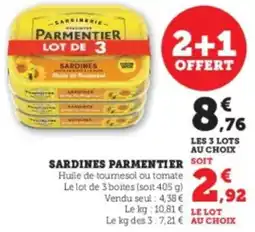 Super U Sardines parmentier offre
