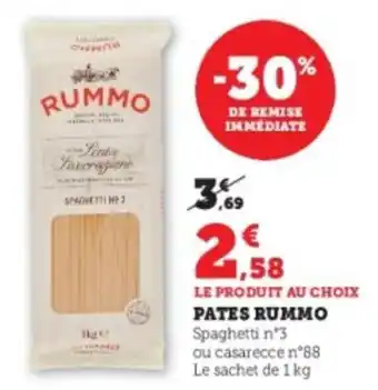Super U Pates rummo offre