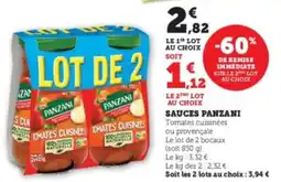 Super U Sauces panzani offre
