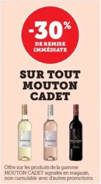 Super U Sur tout mouton cadet offre