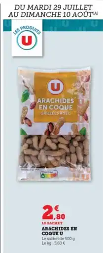 Super U Arachides en coque offre