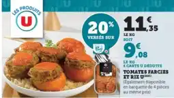 Super U Tomates farcies et riz uz offre