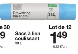 Zeeman Sacs à lien coulissant offre