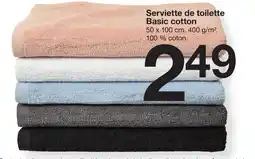 Zeeman Serviette de toilette Basic cotton offre