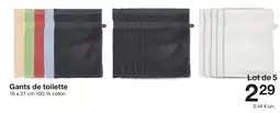 Zeeman Gants de toilette offre