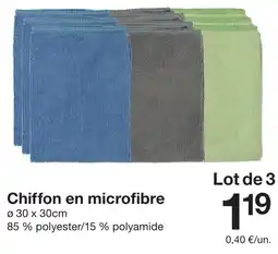 Zeeman Chiffon en microfibre Ø 30 x 30cm offre