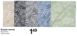 Zeeman Essuie-verres 63 x 63 cm offre