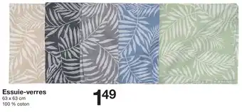 Zeeman Essuie-verres 63 x 63 cm offre