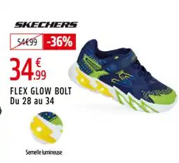 Intersport SKECHERS Flex glow bolt du 28 au 34 offre