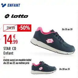 Intersport LOTTO Star cd enfant offre