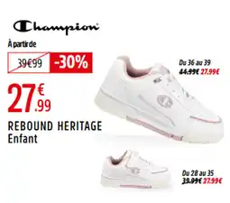 Intersport CHAMPION Rebound heritage enfant offre