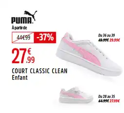 Intersport PUMA Court classic clean enfant offre